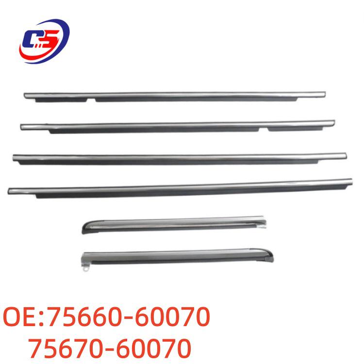 Side Window Outer Weatherstrip for LEXUS GX470/PRADO/LC120 (75670-60070/75660-60070)