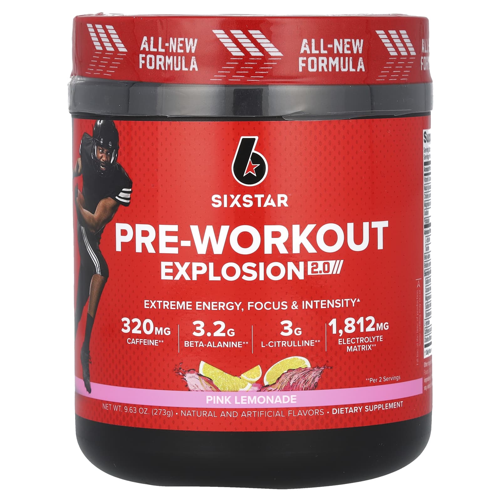 

Pre-Workout Explosion 2.0, Pink Lemonade, 273G(9.63Oz)