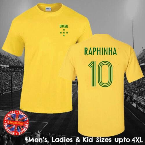 Brazil Brasil Raphinha Football T-shirt Men s Ladies Kids World Cup 2XL