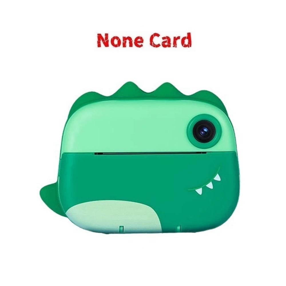 

Детская камера, мгновенный термопринтер, экран 2,4 дюйма, двойная камера, запись видео 1080P, бесчернильная печать None Card зелёный