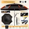 Adjustable Sunshade Umbrella for Fishing, Camping, and Outdoor Use with Black Glue Sun Protection