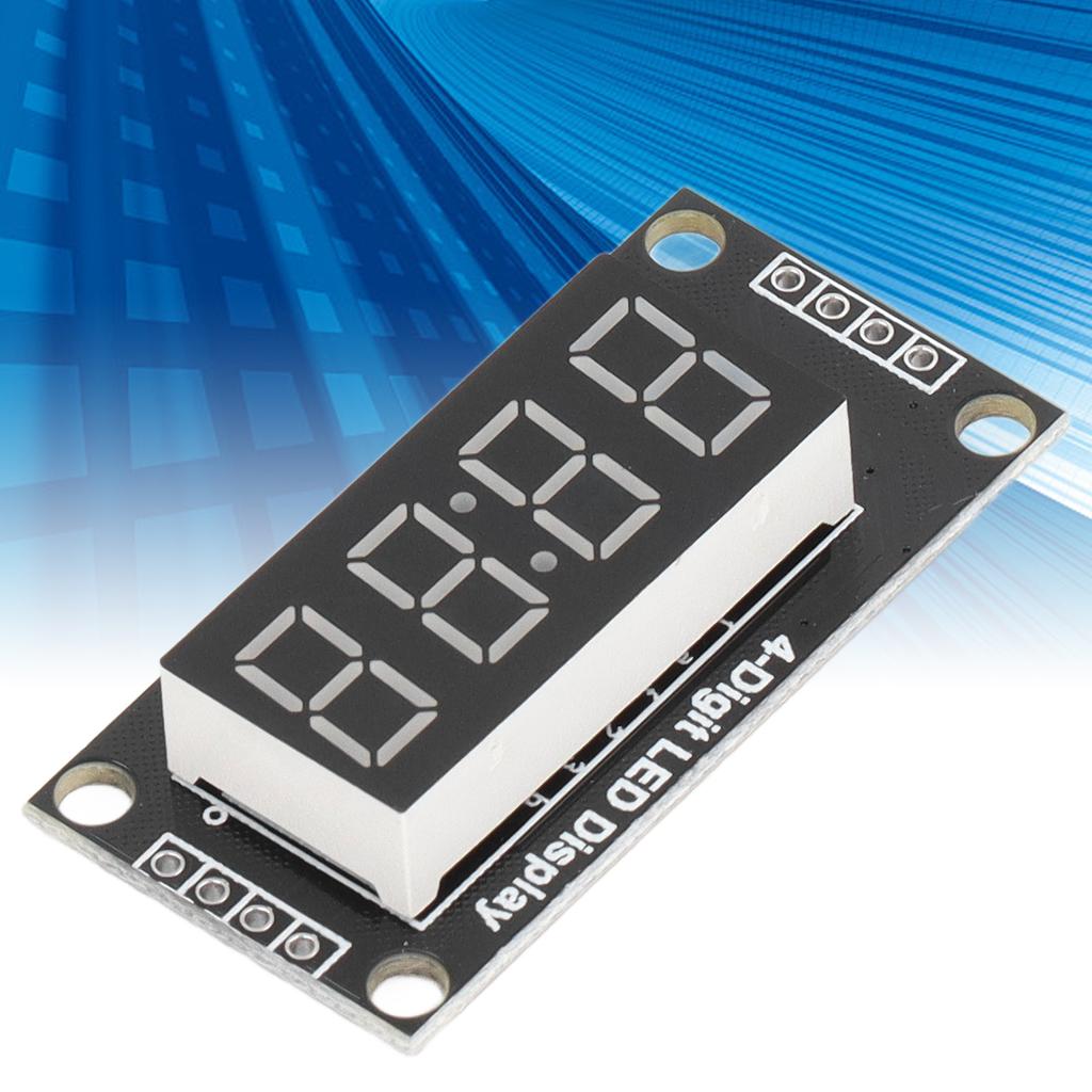 0.36in 4 Digit Digital Tube LED Blue Display Segment Module with Clock TM1637 2 Pin IO 5V