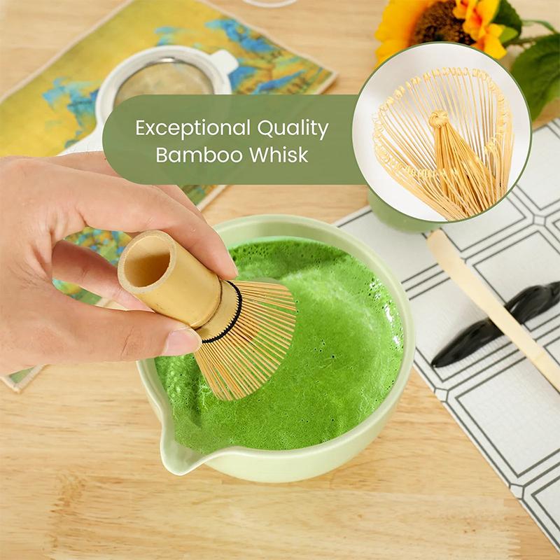 7pcs Japanese Matcha Making Set Bamboo Matcha Brush Exquisite Matcha Bowl Gift Box With Whisk Sumptuous Tea Tools Great Gifts