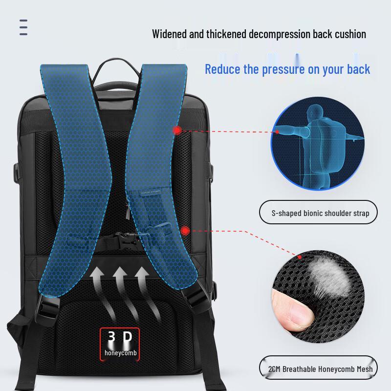 Marco Leyden Men's Business Travel Expandable Laptop Backpack