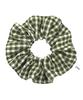 Moyora Summer Gingham Check Hair Scrunchie [Green]