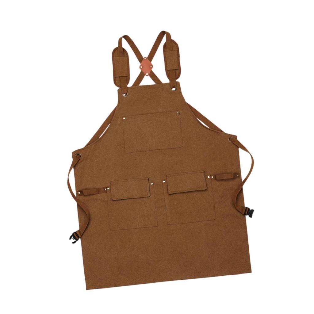 Canvas Apron with Adjustable Straps Ideal for Culinary Tasks And Hairdressing
