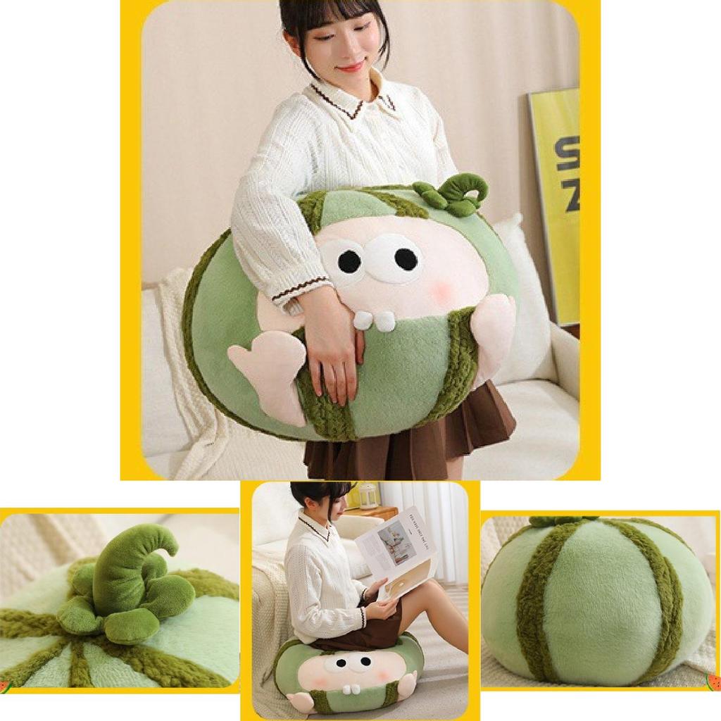 Watermelon Plush Toy Creative Funny Cartoon Fruit Shape Pp Cotton Stuffed Pillow Gift