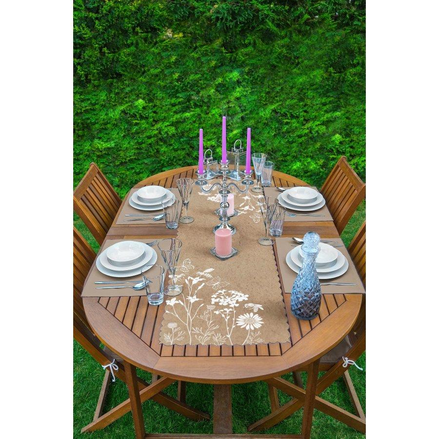 Runner and Placemat Set 5 Pieces / Placemat Table Mat Dining Table Mat Coaster