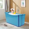 Große faltbare Badewanne, zusammenklappbare tragbare Wanne für Erwachsene & Reisen, tiefe Entspannungs-Spa-Wanne, kompakte Aufbewahrung, leicht