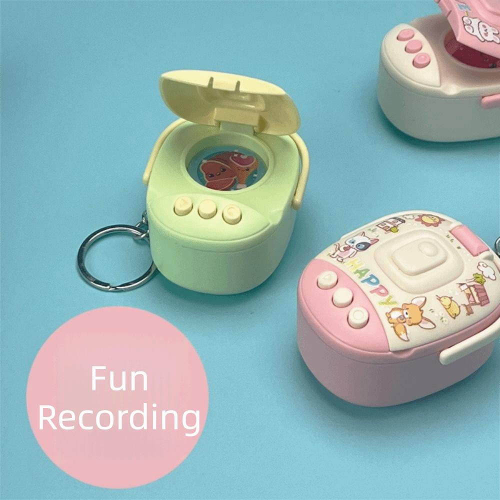 Sound Recording Recorder Toy Pendant Multicolor Keyring Pendant Simulated Rice Cooker Keychain  Toy
