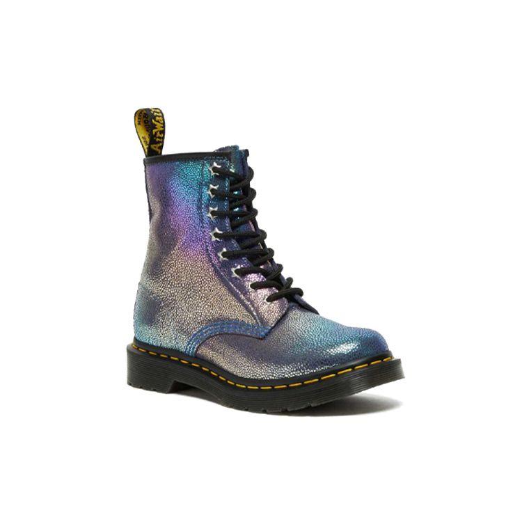 Dr. Martens 1460 Rainbow Ray Suede Durable Waterproof Short Boots Women Boots Purple 26963500