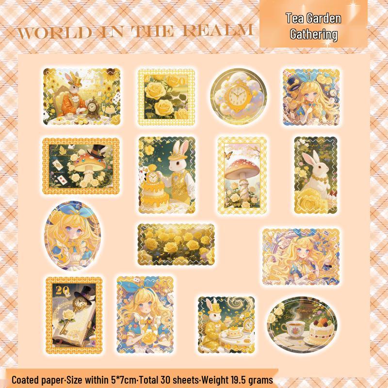Mirror World Creative Diary Stamp Stickers: Yuxian DIY Gumi Badge Gift Box Seals