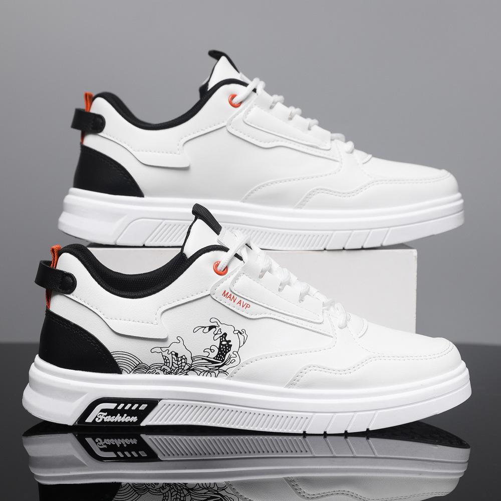 

Четыре сезона новые мужские туфли кожаные туфли на плоской подошве удобные дышащие маленькие белые туфли студенческие низкие повседневные туфли 39