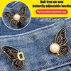 1/8pcs Butterfly Waist Tighteners for Women, Pants Waistband Button Pins Buckle No Sew No Tools Adjustable for Loose Jeans Skirt