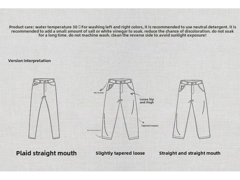 Jay Leno Men's Retro Overalls: American Heavyweight Loose Cuffed Casual Pants for Autumn.