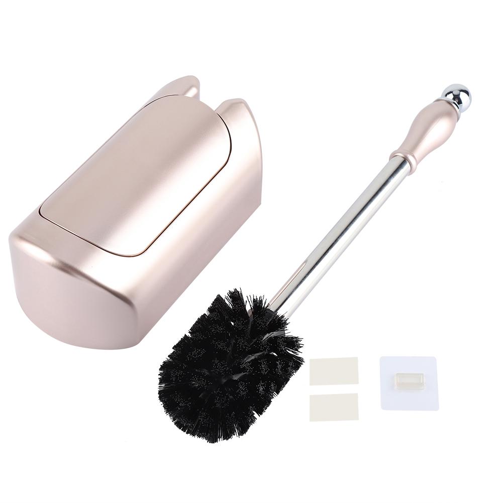 Stainless Steel Handle Toilet Brush with Holder Home Hotel Bathroom Cleaning Tool Set