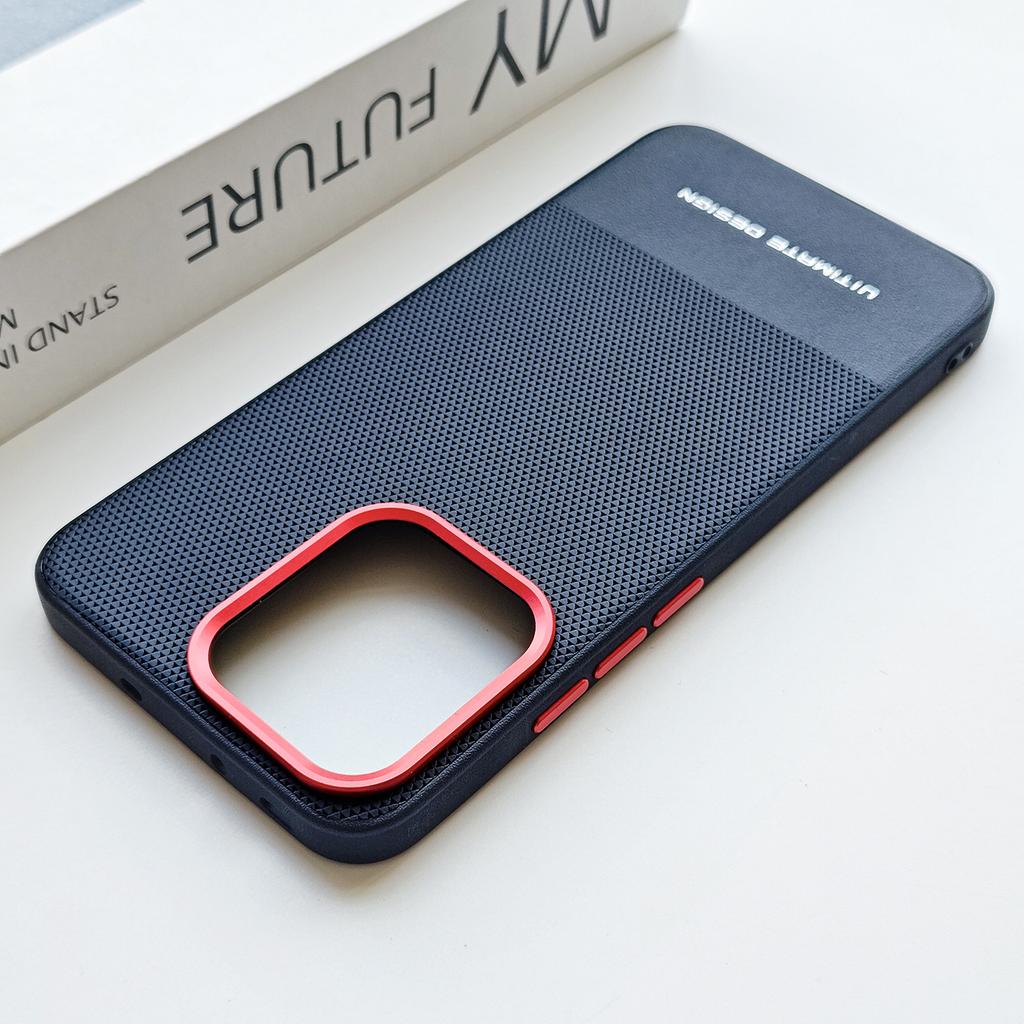 Oppo Reno 14 Reno 14 Pro PU Leather Skin Friendly Contrast Color Keys Lens Frame Protective Back Soft Cover