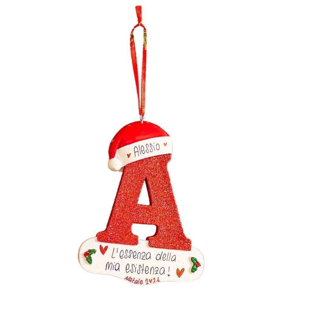 Wooden Eyecatching Customizable Letter Christmas Ornament For Festive Car Decor