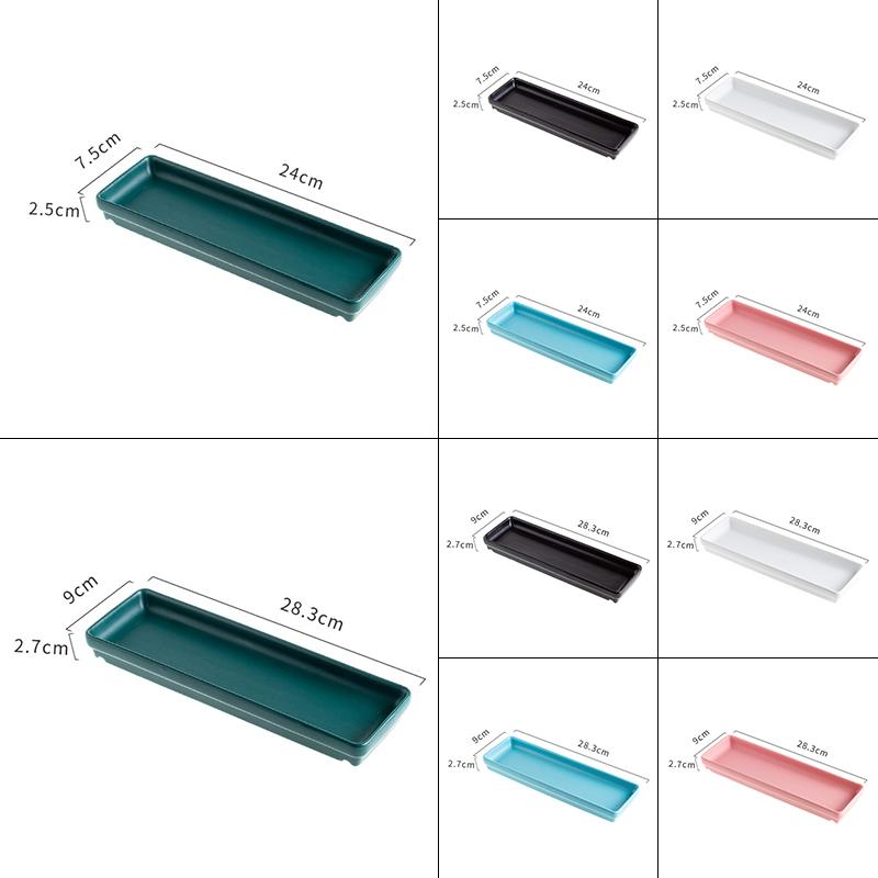 Assiette Créative en Céramique pour Plats Occidentaux Cuisine Japonaise Assiette Rectangulaire Assiette à Snacks Sushi Hôtel Restaurant Plat à Fondue