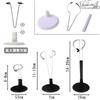 Doll Stand Set of 10 Action Figure Display Stand S.fields.inc (White 20cm)