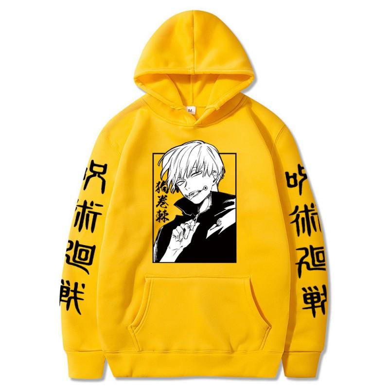 Jujutsu Kaisen Anime Hoodie Unisex Long Sleeve Pullover Sweatshirt Print Casual Streetwear
