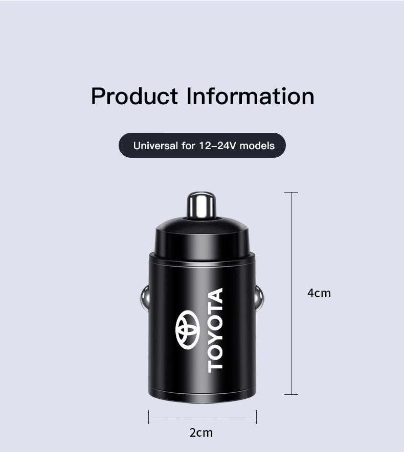

Toocki 100W USB Type C Dual Ports Car Charger Quick Charge For iPhone Xiaomi Huawei Samsung Fast Charging Toyota Car Charger