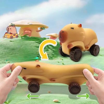 10PCS Cute Miniature Action Toy Capybara Cartoon Animal Resin Ornament Micro Landscape Desk Accessories for Decoration Toy Home