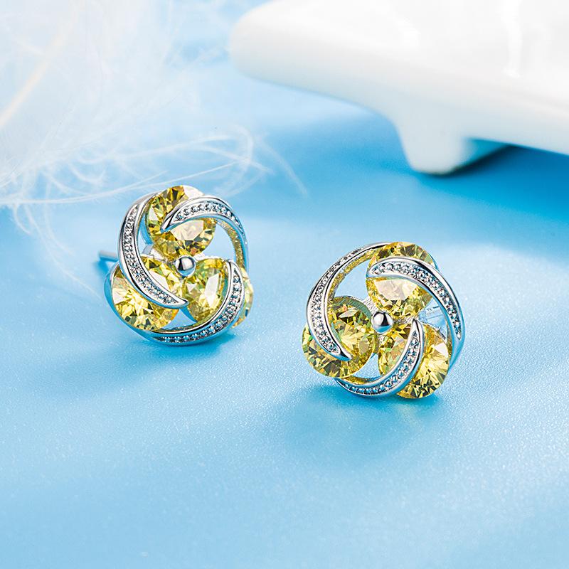 New 925 Sterling Silver Earrings Fashion AAA Zircon For Women Exquisite Student Girlfriend Jewelry Accessories Wedding PartyGood Product