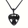 A Stylish And Unique Necklace Suitable for Both Men And Women, Featuring a Guitar Note Pendant, Perfect As a Gift for Music Enthusiasts.