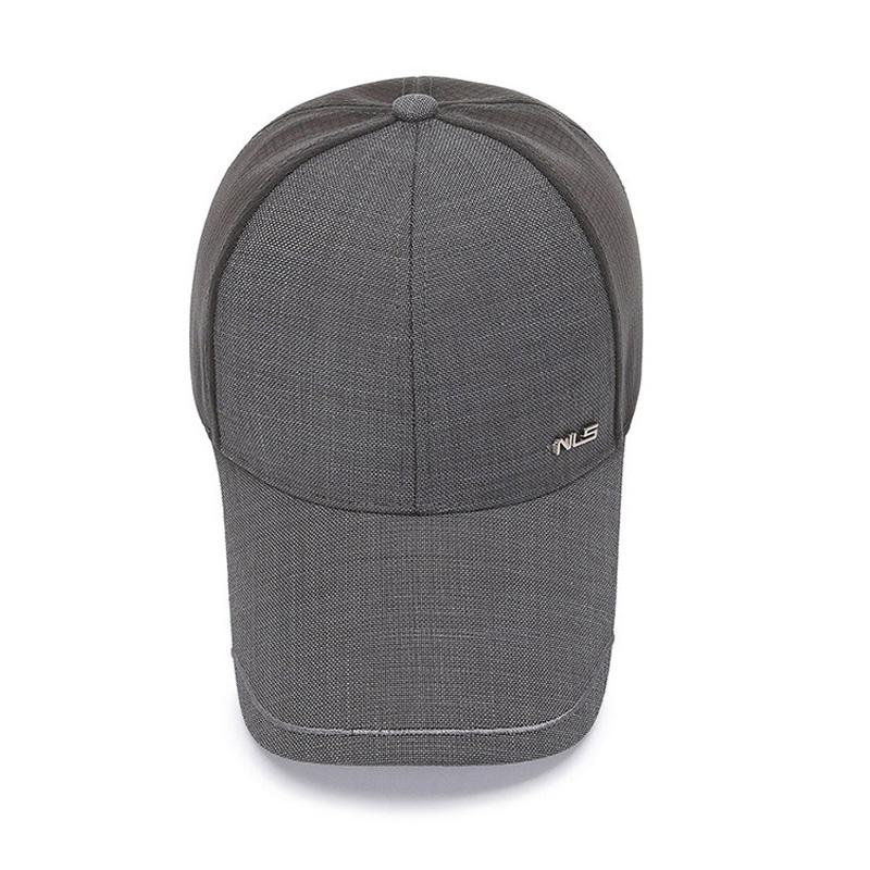 Men's Summer Baseball Cap Black Mesh Cap Breathable Sunshade Sun Cap Sun Visor Hats Fishing Hat Peak Cap
