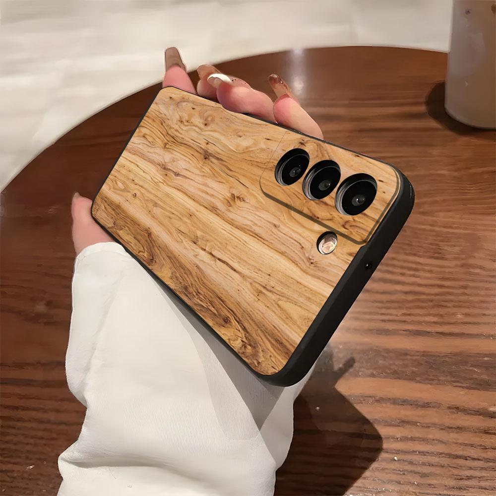 

Чехол из натурального дерева для телефона Samsung S26 S25 S24 FE S23 S22 S21 Plus S20 Ultra Note20Ultra Черный Мягкий Корпус Galaxy S25 plus