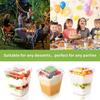 50 Pack 5 oz Plastic Dessert Cups With Lids and Spoons, Yogurt Parfait Appetizer Cups for Party, Mini Dessert Shooters for Pudding and Fruit