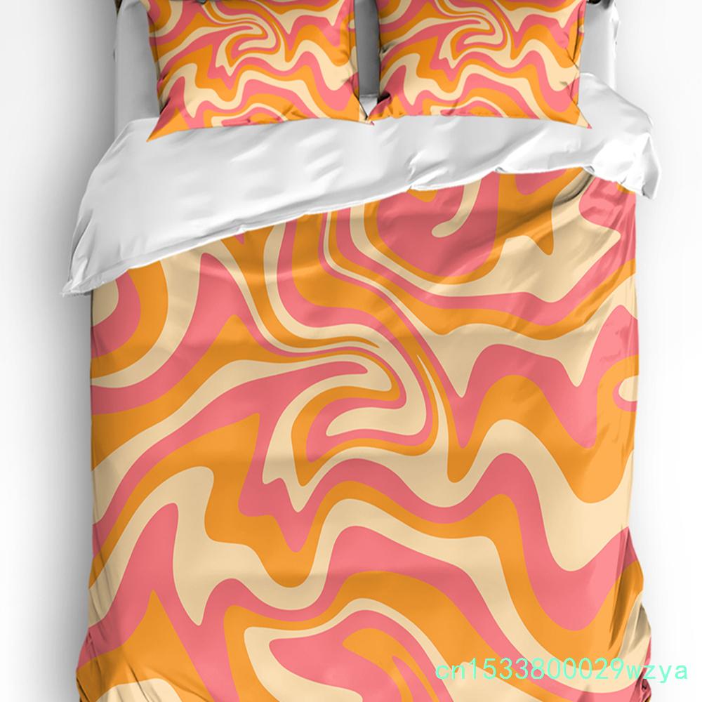 Fluid Art Black White Duvet Cover With Pillow Case Custom 3pcs Bedding Set Quilt Cover Double Bed Home Textile