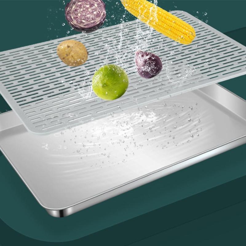 1 Pc Stainless Drip Tray Ideal For Catching Spills Leaks from Mini Refrigerators Air Conditioners Cars Machinery