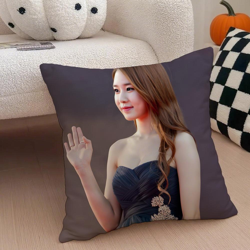 Actor Sweet YYoo Inna Cushion Cover Throw Pillow Cover Hidden Button Durable Polyester Chair Cushion