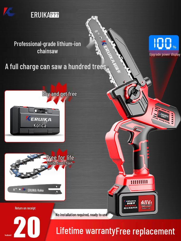 Rechargeable Handheld Electric Chainsaw for Outdoor Use