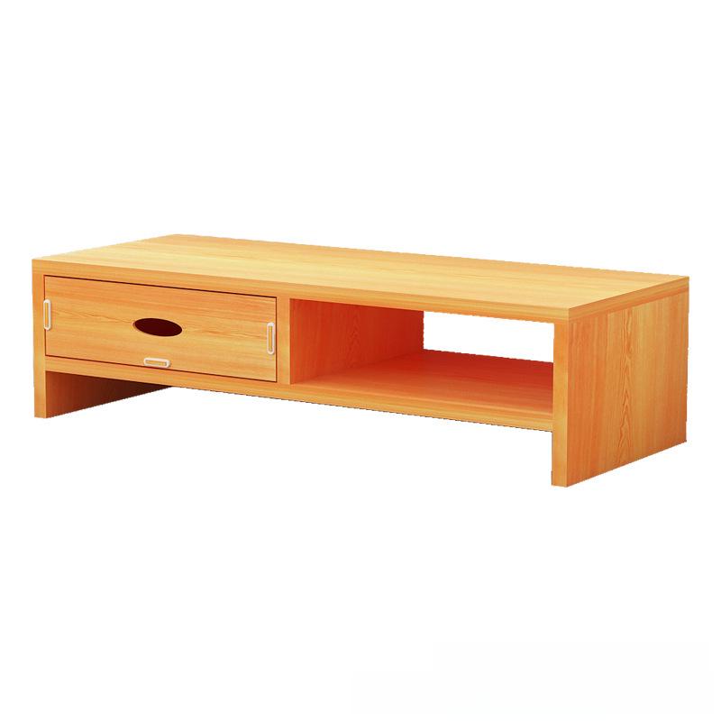 Desktop Monitor Stand with Drawer and Storage Shelf
