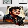 "Elvis Presley Guitar Art Print: Iconic Music Legend Poster"Blanket Flannel Throw Blanket for Sofa, Bed, Travel, Camping, Office, Couch, Cha