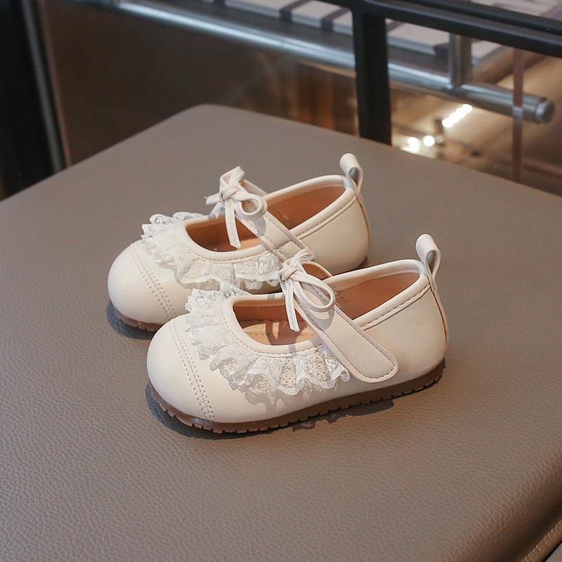 

Anti-slip New-style Baby Walking Shoes, Girls Soft-soled Leather Shoes 16 бежевый