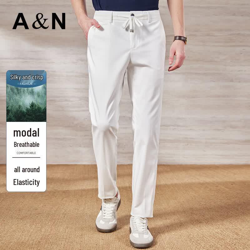 Antonio Men s Modal Blend Stretch Straight-Leg Casual Pants 34