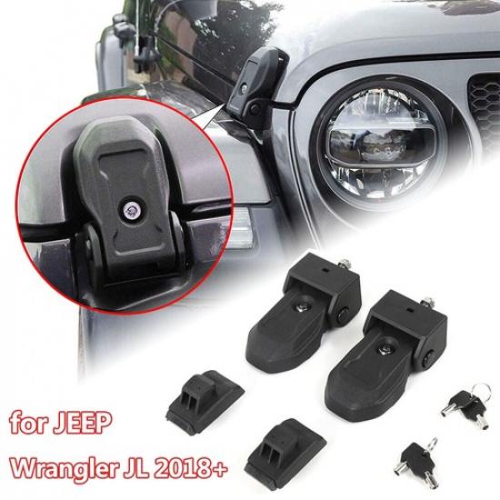 Пара замков капота Защелки капота Замок-защелка капота 2 ключа Для Jeep Wrangler JL 2018+ НОВЫЕ