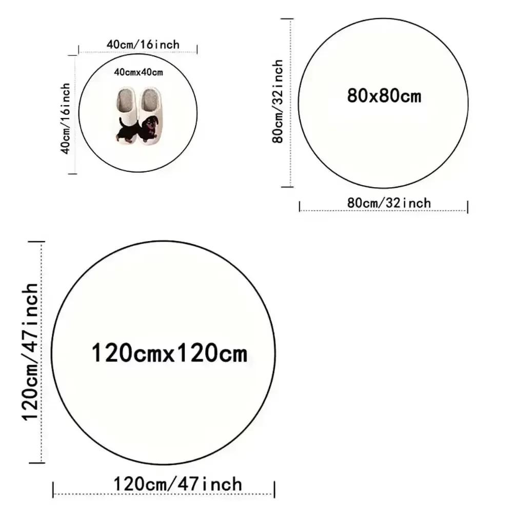 MINISO Biochemical Umbrella Round Carpet Non -slip Carpet Bedroom Decor Living Room Decoration Outdoor Rug Birthday Gifts INS