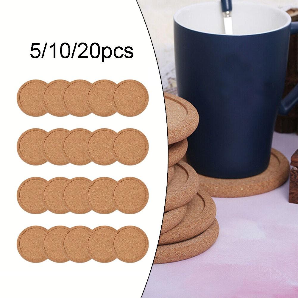 Coasters Coffee Cup Mat Multiple Quantity Natural Cork Non-Slip