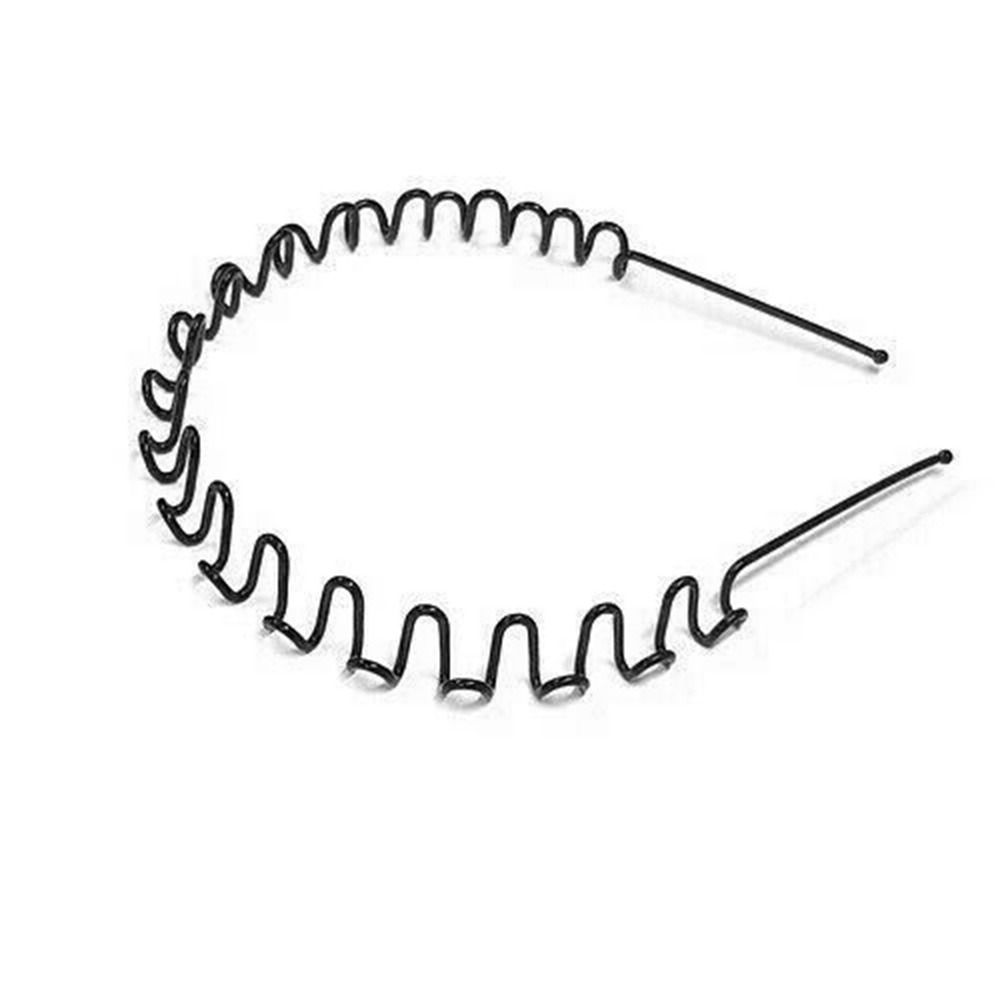 Hair Styling Tool Alice Style Casual Headwear Sports Metal Hairband Wavy Headband Black Head Hoop