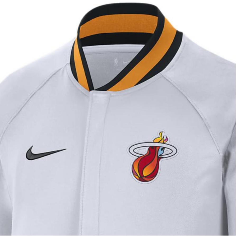 Nike NBA Miami Heat Showtime City Edition Dri-Fit Jacket White Men Streetwear DN8409-100