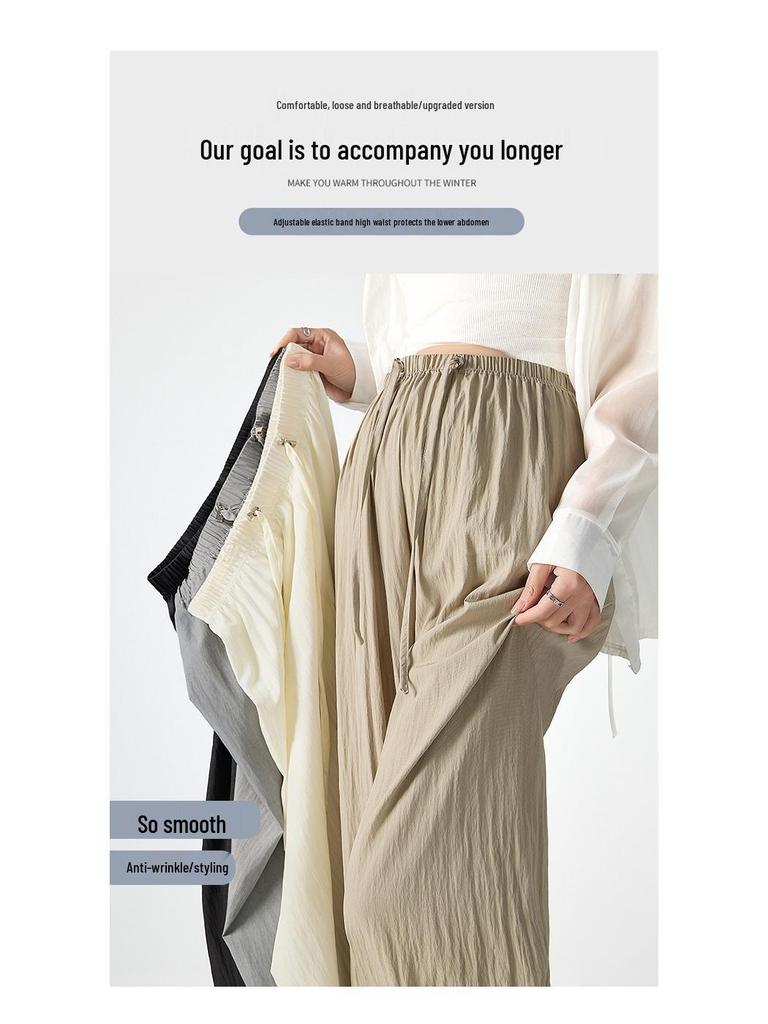High-End Slimming Spring/Summer Petite Maternity Pants - Long, No Belly Band, Comfortable Style for Women