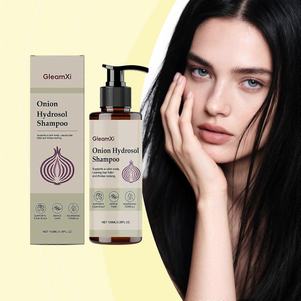 Limited time!!Gleamxi Onion Shampoo Cleansing Smooth Hair Daily Gentle Gloss Hair Lightweight Fluffy Care