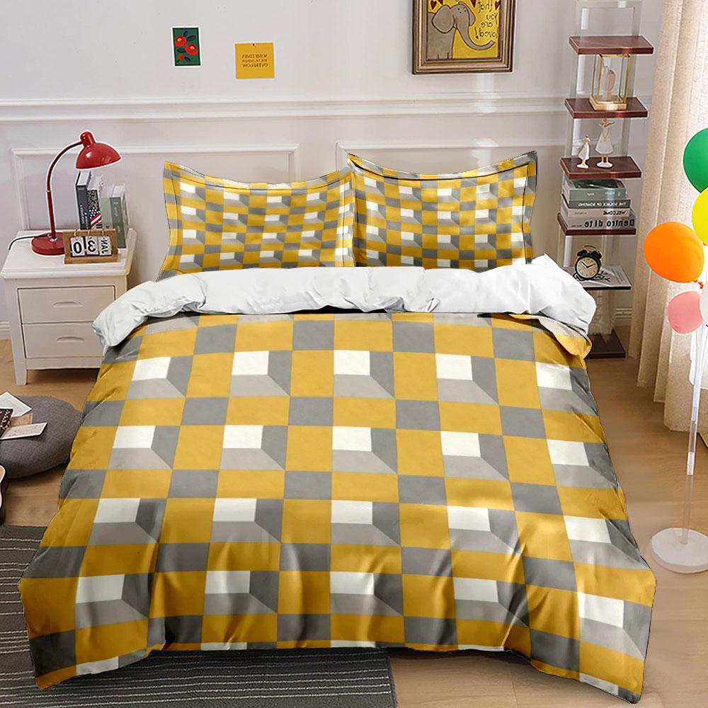 Geometric Pattern Decor Set Multiple Sizes Kid'S And Adults' Bedroom Exquisite 3Pc Bedding Set, Gift