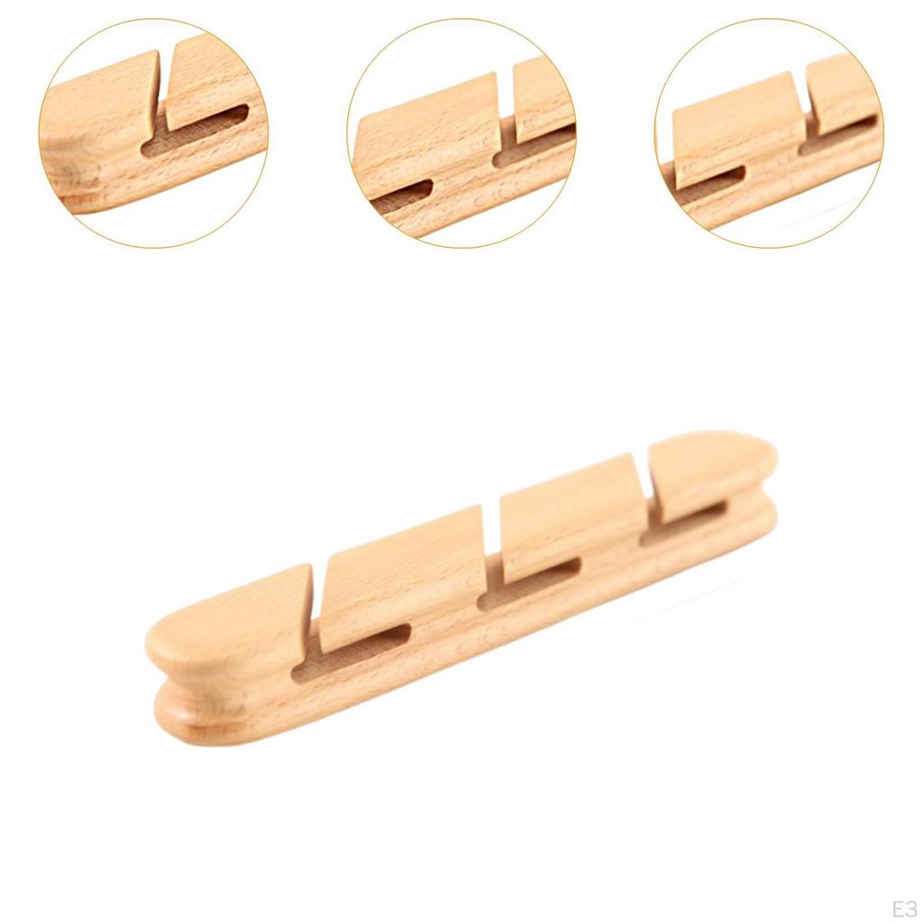Cable Management Holder Clips Wooden Multipurpose Cord Holders Organizer for USB Charging