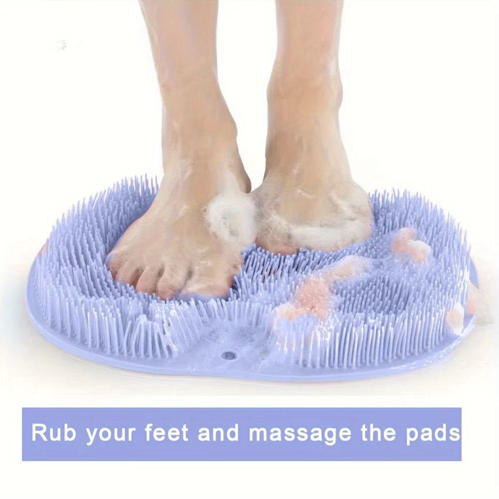 Suction Cup Shower Feet Cleaner Anti-Slip Back Scrubber Exfoliating Foot Brush  Massage